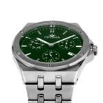 men's watch with quartz movement and green dial - صورة 4