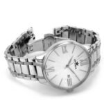 men's watch with quartz movement and white dial - صورة 2