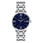 ساعة رجالية بحركة كوارتز ومينا أزرق
