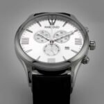 Men's watch quartz movement white dial color - صورة 2