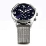 Men's watch quartz movement blue dial color - صورة 2