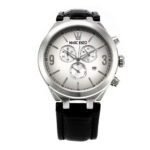 ساعة رجالية بحركة كوارتز مينا أبيض