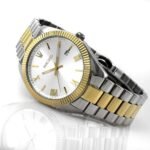 Men's watch quartz movement white dial color - صورة 3
