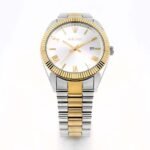 Men's watch quartz movement white dial color - صورة 2