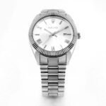 Men's watch quartz movement white dial - صورة 2