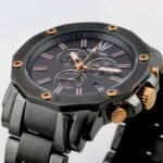 Men's watch quartz movement black dial - صورة 3