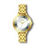 ساعة نسائية بحركة كوارتز مينا أبيض