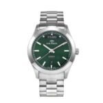 ساعة رجالية، حركة أوتوماتيكية، مينا أخضر