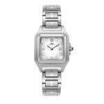 ساعة نسائية، حركة كوارتز، لون المينا أبيض لؤلؤي