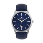 ساعة رجالية بحركة كوارتز ومينا أزرق
