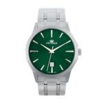 ساعة رجالية بحركة كوارتز ومينا أخضر